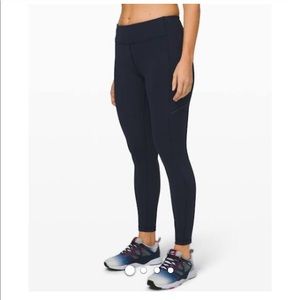lululemon navy blue leggings w/ pockets
